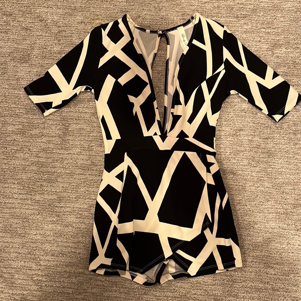 Black & White Romper